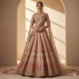Luxury Silver bridal dress