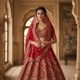 Royal Pink bridal dress
