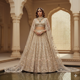 Traditional Orange bridal dress