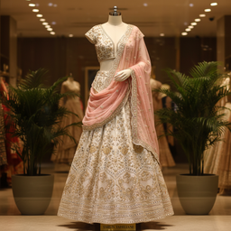 Modern White bridal dress