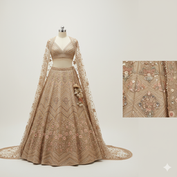 Classic Beige bridal dress