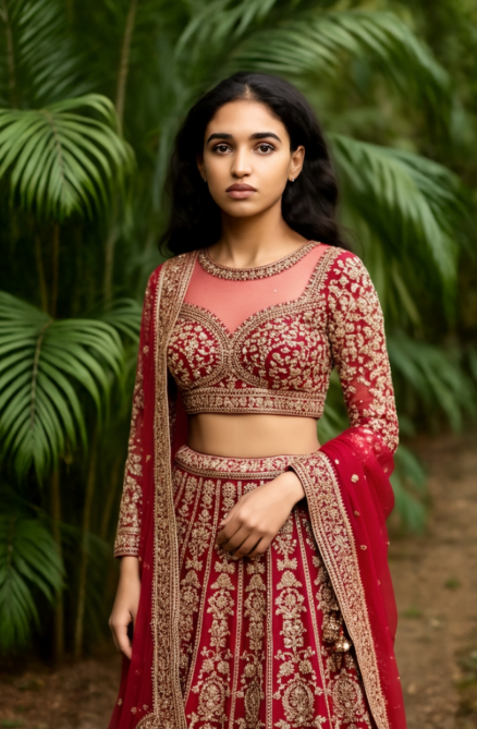 Red bridal dress - Image 2