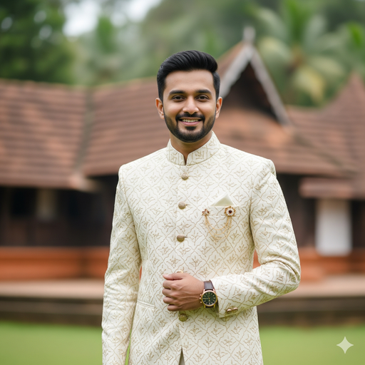 Traditional Cream Sherwani